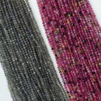 Gemstone Jewelry Beads, Tourmaline, with Labradorite, Saucer, natural, different size for choice & faceted, more colors for choice, 4mm, Sold Per Approx 14.96 Inch Strand