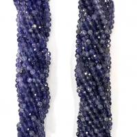 Gemstone Jewelry Beads Iolite Round natural & faceted blue Sold Per Approx 14.96 Inch Strand