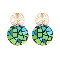 Acrylic Jewelry Earring with Zinc Alloy fashion jewelry & for woman Sold By Pair