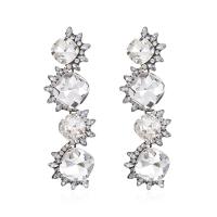 Crystal Earrings Zinc Alloy with Crystal fashion jewelry & for woman & with rhinestone nickel lead & cadmium free Sold By Pair