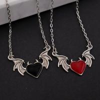 Tibetan Style Jewelry Necklace, Wing Shape, fashion jewelry & Unisex & enamel, more colors for choice, nickel, lead & cadmium free, Length:Approx 19.69 Inch, Sold By PC