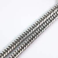 Rustfrit stål smykker kæde, 304 rustfrit stål, du kan DIY, oprindelige farve, 7mm, Solgt af m