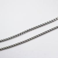 Stainless Steel Box Chain, 304 Stainless Steel, DIY, original color, 2mm, Sold By m