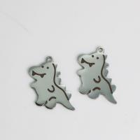 Stainless Steel Pendants 304 Stainless Steel Dinosaur polished cute & DIY original color Sold By PC