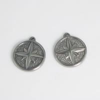 Stainless Steel Pendants, 304 Stainless Steel, Flat Round, DIY, original color, 18.20x21x3mm, Sold By PC