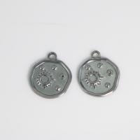 Stainless Steel Pendants, 304 Stainless Steel, Flat Round, polished, DIY, original color, 18x21x1.80mm, Sold By PC