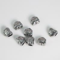 Бусы из нержавеющей стали, Нержавеющая сталь 304, Сердце, DIY & чернеют, оригинальный цвет, 11x10x8mm, продается PC