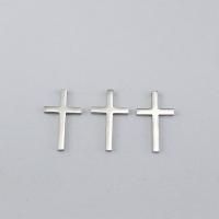 Stainless Steel Cross Pendants, 304 Stainless Steel, polished, DIY, original color, 18.50x30.80x2.60mm, Sold By PC