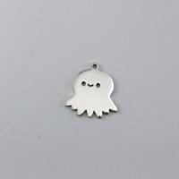 Stainless Steel Pendants, 304 Stainless Steel, Ghost, polished, DIY, original color, 24.50x27x1.90mm, Sold By PC