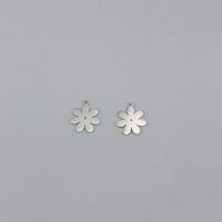 Stainless Steel Flower Pendant, 304 Stainless Steel, polished, DIY, original color, 20x22x1.05mm, Sold By PC