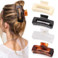 Hair Claw Clips Plastic stoving varnish 4 pieces & fashion jewelry & for woman Sold By Set