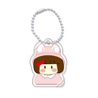 Bag Purse Charms Keyrings Keychains, Acrylic, Girl, cute & Unisex, more colors for choice, 30-40mm, Sold By PC