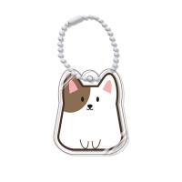 Bag Purse Charms Keyrings Keychains, Acrylic, Dog, cute & Unisex, more colors for choice, 30-40mm, Sold By PC
