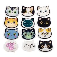 Acrylic Brooch, Cat, cute & Unisex, more colors for choice, 30-40mm, Sold By PC