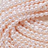 Perlas Arroz Freshwater, Perlas cultivadas de agua dulce, Bricolaje & diverso tamaño para la opción, Blanco, Vendido para aproximado 39 cm Sarta