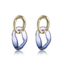 Zinklegierung Ohrringe, mit Kunststoff, Modeschmuck & für Frau, keine, frei von Nickel, Blei & Kadmium, 55x25mm, verkauft von Paar