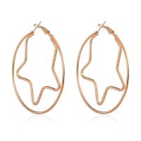Tibetan Style Drop Earrings, gold color plated, fashion jewelry & for woman & hollow, nickel, lead & cadmium free, 60x60mm, Sold By Pair