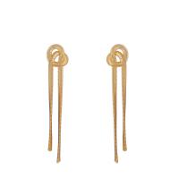 Fashion Fringe Earrings, Brass, gold color plated, fashion jewelry & for woman, nickel, lead & cadmium free, 120x20mm, Sold By Pair