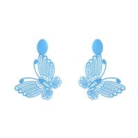 Zinc Alloy Drop Earrings Butterfly painted fashion jewelry & for woman & hollow nickel lead & cadmium free Sold By Pair
