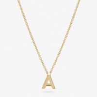 Titanstahl Halskette, mit Verlängerungskettchen von 5cm, Alphabet-Buchstabe, Buchstaben sind von A bis Z & für Frau, keine, 7x7.30mm, Länge ca. 40 cm, verkauft von PC