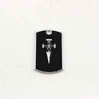 Zinc Alloy Pendants Rectangle plated vintage & DIY black nickel lead & cadmium free Sold By PC