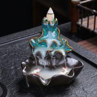 Backflow Incense Burner, Porcelain, half handmade, for home and office & durable & different styles for choice, more colors for choice, Sold By PC
