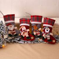 Christmas Holidays Stockings Gift Socks, Cloth, with Sponge, handmade, cute & different styles for choice, 400x240mm, Sold By PC