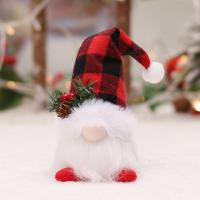 Velveteen Christmas Doll with Artificial fur & Plastic half handmade lightening & cute Sold By PC