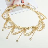 Decorative Belt, Aluminum, gold color plated, fashion jewelry & for woman, Length:Approx 95 cm, Sold By PC
