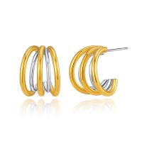 Brass Stud Earring, plated, fashion jewelry & for woman, nickel, lead & cadmium free, 15x19mm, Sold By Pair