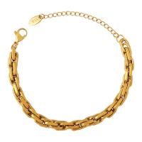 Bracelet d'acier titane, avec 1.97inch chaînes de rallonge, Placage, bijoux de mode & pour femme, plus de couleurs à choisir, 5mm, Longueur:Environ 5.9 pouce, Vendu par PC