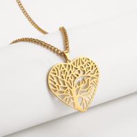 Stainless Steel Jewelry Necklace 304 Stainless Steel Heart Vacuum Ion Plating fashion jewelry & for woman Sold Per Approx 23.62 Inch Strand
