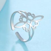 Vinger Ring in edelstaal, 304 roestvrij staal, mode sieraden & uniseks, meer kleuren voor de keuze, 22.90x1mm, Verkocht door PC