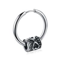 Titanium Steel  Earring polished Unisex & blacken silver color Sold By PC