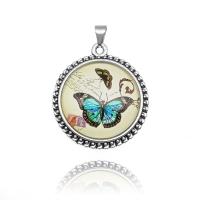 Resin Pendant Zinc Alloy with Resin antique silver color plated Sold By PC