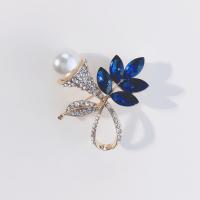 Rhinestone Brooch, Tibetan Style, with Plastic Pearl, plated, for woman & with rhinestone, more colors for choice, 30-69mm, Sold By PC