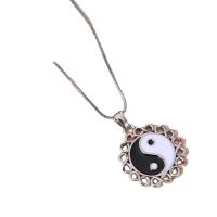 Zinc Alloy Jewelry Necklace platinum color plated Unisex & enamel nickel lead & cadmium free Length Approx 50-60 cm Sold By PC
