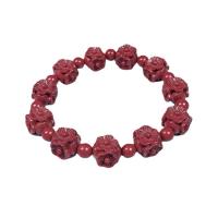 Fashion Bracelet Cinnabar, cinabre, unisexe, rouge vermeil, 10mm, Longueur Environ 7.87 pouce, Vendu par PC