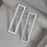 Stainless Steel Pendants 304 Stainless Steel Rectangle polished DIY &  & hollow original color Sold By PC