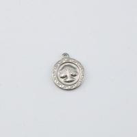 Stainless Steel Pendants, 304 Stainless Steel, Flat Round, polished, DIY, original color, 18x21.20x2.20mm, Sold By PC