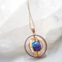 Титановые стали ожерелье, титан, Женский, голубой, длина:Приблизительно 60 см, продается PC