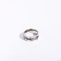 Titanium Steel Finger Ring Donut  & for man & enamel 8mm Sold By PC