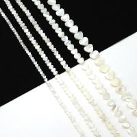 Grânulos de casca de lábio branco, White Lip Shell, Coração, esculpidas, DIY & tamanho diferente para a escolha, branco, vendido para Aprox 38 cm Strand