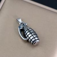 Stainless Steel Pendants, 316 Stainless Steel, Grenade, vintage & DIY, original color, 16x34x12.30mm, Sold By PC