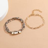 Fashion Bracelet & Bangle Jewelry Seedbead with Wax Cord & Zinc Alloy handmade fashion jewelry & for woman nickel lead & cadmium free 50-51cmuff0c33-35cm Sold By PC