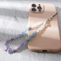 Cell Phone Lanyard, Natuurlijke Quartz, handgemaakt, mode sieraden & voor vrouw, meer kleuren voor de keuze, Lengte Ca 14 cm, Ca 6pC's/Lot, Verkocht door Lot