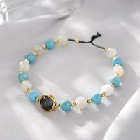 Natural Stone Bracelet, handmade, fashion jewelry & for woman, more colors for choice, Length:Approx 16 cm, Approx 6PCs/Lot, Sold By Lot