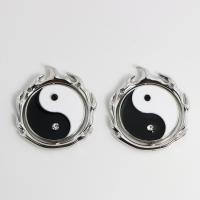 Tibetan Style Enamel Pendants, DIY, nickel, lead & cadmium free, 39.60x36mm, Sold By PC