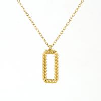 Stainless Steel Jewelry Necklace, 304 Stainless Steel, 18K gold plated, fashion jewelry & for woman, golden, 10x20mm, Sold Per Approx 17.72 Inch Strand