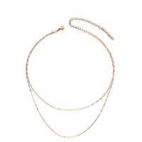 Multi Layer Necklace, 304 Stainless Steel, with 3.94inch extender chain, Double Layer & fashion jewelry & for woman, more colors for choice, Sold Per Approx 13.78 Inch, Approx 15.75 Inch Strand